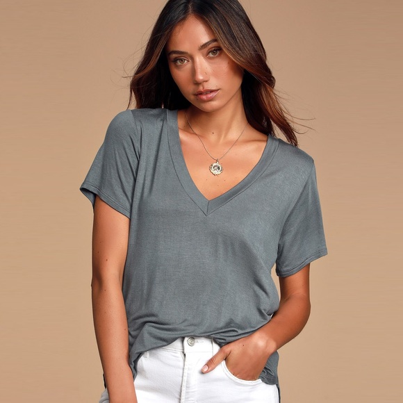 Tee for You Slate Blue Tee - Picture 2 of 6